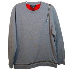 Diesel unisex off shoulder zippered Crewneck Sweater Size Medium